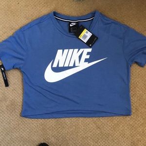 Nike blue crop top